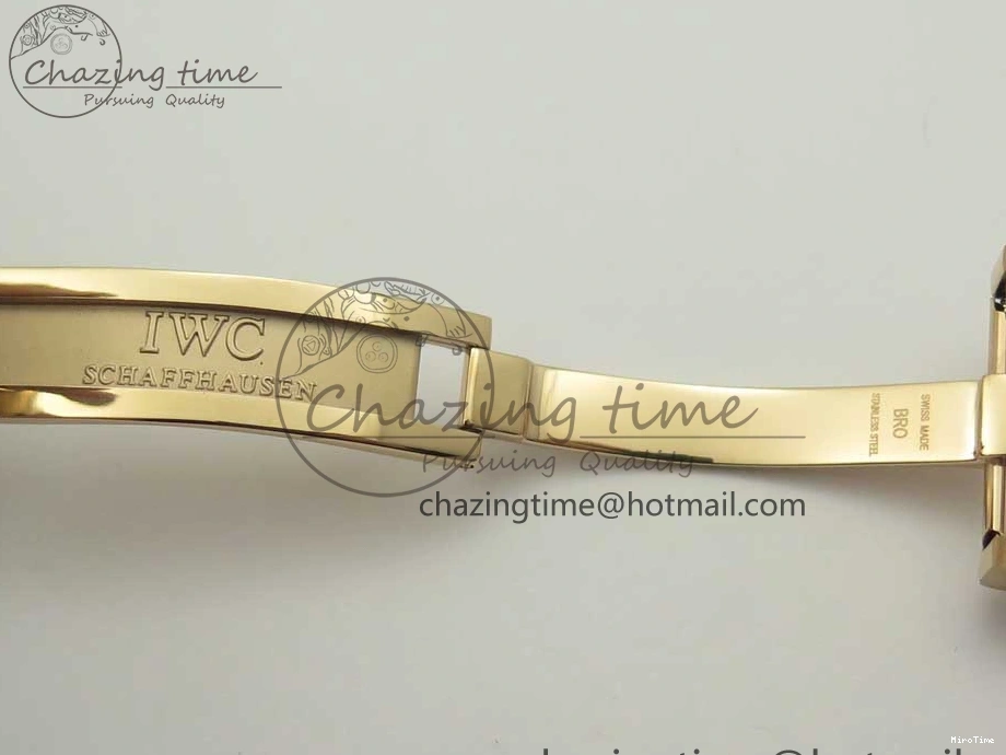 MIROTIME 0211 Portuguese Tourbillon IW504602 RG ZF Best Edition White Dial on Brown Leather Strap Stretchable 7178